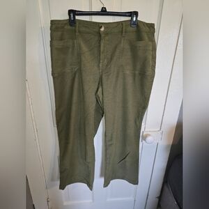 Maurices Olive Green Women's Crop Pants Size 16W